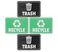SUPVOX 4 Pezzi Etichette Magnetiche Chiarezza Duratura per Raccolta Differenziata Magneti Resistenti e Chiara per e Bidoni per Comunità e Scuole