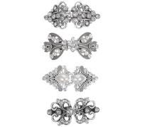 SUPVOX 4 Pezzi Fermagli per Mantello Vintage in Lega Strass Chiusura per Cardigan e Scialle da Donna Spille Eleganti per Abbigliamento Retrò Adatte a Eventi Formali e