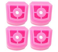 SUPVOX 4 Pezzi Fermo Freno in Gomma Rosa per Pattini Inline e Roller | Sostituzione Freno Pattino, Blocco Resistente, per Scarpe da Pattinaggio, Adatto a Adulti