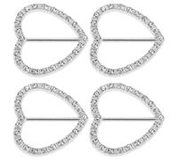 SUPVOX 4 Pezzi Fibbie per Sciarpa Strass, Chiusure Decorative in Lega di Zinco per Vestiti e Magliette, Accessori Moda Femminili per Cerimonie e Occasioni Speciali