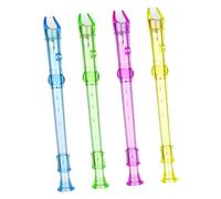 SUPVOX 4 pezzi Flauto Mini Trasparente per Strumento Musicale per Principianti per Sviluppo Musicale e Coordinazione Adatto per Scuole e Feste Colore Casuale Colore Casuale