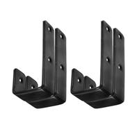 SUPVOX 4 Pezzi Ganci Scala in Ferro Nero Rivestimento Plastico, Resistenti e Versatili per Appendere in Spazi Ristretti come Garage e Biblioteche