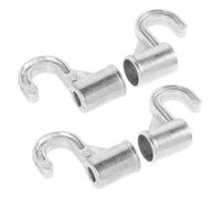 SUPVOX 4 Pezzi Gancio Metallico per Armadio in Lega di Alluminio, 16mm | Installazione Semplice, Finitura Liscia e Struttura Robusta, per Armadi e Guardaroba, Salvaspazio per Abiti e Cappelli