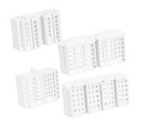 SUPVOX 4 Pezzi Ornamenti Del Di Costruzione Miniature Di Appartamento Modellini Di Mini Edifici Condominio in Miniatura Disposizione Piccolo Bianca Plastica