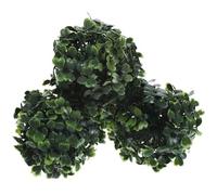 SUPVOX 4 Pezzi Palla di Erba Artificiale da 10 Cm, Sfera Topiaria Verde Sintetica Decorativa per Soffitto, Ciondolo a Forma di Palla di Piante Finte per Feste, Matrimoni e Arredo Casa