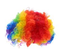 SUPVOX 4 Pezzi Parrucca Afro Riccia Anni 80 Colorata per Feste e Travestimenti Parrucca da Clown Sintetica Morbida Traspirante per Carnevale Halloween Discoteca Cosplay