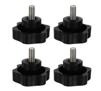 SUPVOX 4 Pezzi Pomello a Stella M8 X 16mm in Abs e Acciaio Inossidabile, Manopola di Serraggio Non Scivolosa Facile da Impugnare per Utensili e Attrezzature Elettroniche