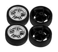 SUPVOX 4 Pezzi Ruote Gommate in Gomma per Modellini Auto Ricambio Resistente e Liscio per Veicoli Giocattolo Ruote di Ricambio per Auto Rc e Giochi Educativi
