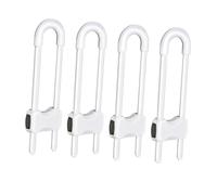 SUPVOX 4 Pezzi Serrature Scorrevoli per Armadietti per Chiusure Regolabili U per Maniglie e Cassetti Sicurezza Piccoli