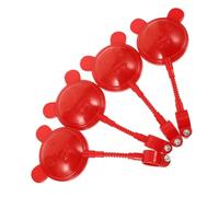 SUPVOX 4 Pezzi Specchietto Retrovisore per Bicicletta Rosso Adatto Monopattino e Bicicletta Design Riflettente per Sicurezza Notturna Leggero e Facile da Installare Accessorio Versatile