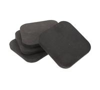 SUPVOX 4 Pezzi Tappetini Per Corsa e Attrezzi Palestra in Gomma Nera 100x100x10mm Antivibrazione Isolamento Acustico Protezione Pavimento Per Esercizi Fitness a Casa e Palestra