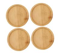 SUPVOX 4 Pezzi Vassoio di bambù Vassoio di Drenaggio delle Piante Sottovaso per Piante Piatto Pianta Sottovasi per Piante Vassoio per Piante All'aperto di Legno