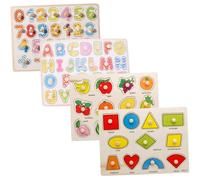 SUPVOX 4 Puzzle in Legno per Giocattoli Educativi Colorati per Sviluppo Manuale e Cognitivo Regalo per Ragazze e Ragazzi in Età Prescolare