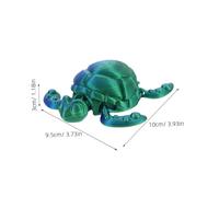 SUPVOX 4 Sea Turtle Figure Printed Articulated Turtle Sculptures With Movable Joints Creative Plastic Ocean Animal Models For Desk And Home Decor For Life Collectors