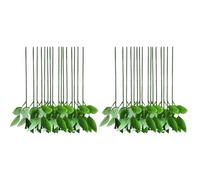 SUPVOX 40 Steli di Rose Artificiali con Foglie, Materiale Fai da Te Flessibile per Composizioni Floreali, Decorazioni Matrimonio e Bomboniere, Steli per Fiori Finti e Artigianato