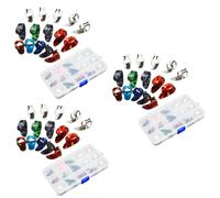 SUPVOX 45pezzi Plettri Per Chitarra Acciaio Inossidabile Scatola Di Stoccaggio Dita Protettive Per Chitarra e Basso Leggeri e Resistenti Casual Per e Uso Professionale
