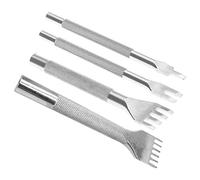 SUPVOX 4MM 1/2/4/6 Punzoni Pelle Cuoio Perforazione per pelletteria Coltello per Pelletteria Foro 4 Pezzi