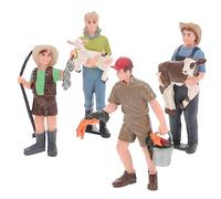 SUPVOX 4pezzi Contadino Simulazione Figura Giocattolo Educativo Farm Ornamenti Casa Ruolo Gioco Ragazzo Ragazza Decorazioni