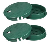 SUPVOX 4pezzi Coperchio Valvola Rotondo in Resistente Per Impianto Irrigazione Giardino Facile Installazione e Accesso Rapido Pozzetto Valvole