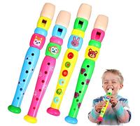 SUPVOX 4pezzi Flauto Strumenti Musicali Per Ragazzo Ragazza Stampe Animali Su Sei Sonori Plastica Facile Da Usare Per Lezioni Di Corsi d Arte Feste Eventi Educativi