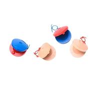 SUPVOX 4pezzi Nacchere Di Legno Per Ragazzo Ragazza Ragazza Strumenti Percussione Musicali Per Prima Educazione Nacchere Da Dito in Legno Di Giocattoli Per Prima Educazione