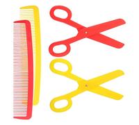 SUPVOX 4pezzi Pettini Giganti e Forbici di Plastica Accessori per Costumi da Clown per Halloween e Cosplay Oggetti di Scena per Feste e Spettacoli Circensi