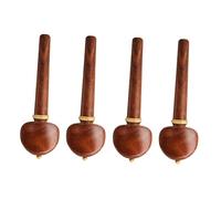 SUPVOX 4pezzi Piroli in Legno Per Violoncello Manico Per Strumenti Musicali Accessori in Legno Massello Colore Cioccolato Albero Del Pianoforte Non Perforato Autoregolabile Miglioramento
