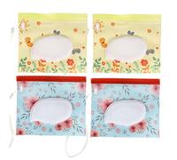 SUPVOX 4pezzi Porta Fazzoletti Umidi Ricaricabile Distributore di Salviette Bagnate Chiusura Automatica Sacchetto Appendibile per Fazzoletti Umidi Leggero e Portatile