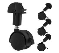 SUPVOX 4pezzi Ruote di Ricambio Girevoli in Plastica Nera per Passeggini Ruote per Mobili senza Attrezzi Rotelle Bloccabili Compatibili Culle e Gabbie per Uccelli