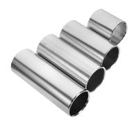 SUPVOX 4pezzi Slide per Chitarra in Metallo da Misure per Chitarra Acustica ed Elettrica Slide in Acciaio Inossidabile Resistenti alla Adatti Principianti e Professionisti