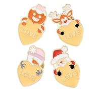 SUPVOX 4pezzi Spilla Cuore Smaltata di Metallo Resistente Design di Pupazzo Omino di Panpepato per Accessori da Vestito e Bomboniere Festivi