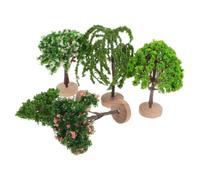 SUPVOX 5 Pezzi Alberi Modello in Miniatura Realistici per Decorazione Paesaggistica, in Plastica Flocking Leggera, per Layout Tavoli di Sabbia e Diorami Fai da Te