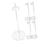 SUPVOX 5 Pezzi in vita trasparente bambola Kaiser bambola supporta rack supporto per bambola porta Nostro espositori per miniature Titolare della figura addominali
