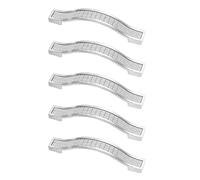 SUPVOX 5 Pezzi Maniglia per Cassetti in Lega Argento Aspetto Cristallo Lucido, Resistente senza Bave, Design Europeo Elegante per Armadi e Scarpiere in Casa