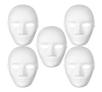 SUPVOX 5 Pezzi Maschera Bianca in Carta, Stimola la Creatività e Comfort, per Eventi e Regali di Compleanno