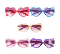 SUPVOX 5 Pezzi Occhiali da Sole Cuore per Design Floreale, Stile alla Moda e Vestibilità Sicura, per Festa Estiva e Accessori per Feste Compleanno