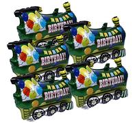 SUPVOX 5 Pezzi Palloncino da treno camion per compleanno della festa auto macchina da corsa colorato Viola Palloncino del veicolo palloncini da festa Pellicola di alluminio