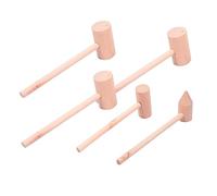 SUPVOX 5 Pezzi Piccoli Martelli Strumenti per Giocattolo Il Martello Torta Martello Mazza di Legno Martello Giocattolo Piccolo Martello Mini Mazze di Legno