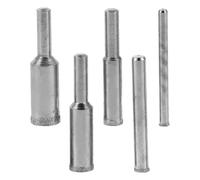 SUPVOX 5 Pezzi Punta Diamantata Grane Sferiche e Testa Concava in Emery Argento per Lucidatura e Risultati Sferici Uniformi, per Lavorazioni su Cera D'api e Ambra in Bead Work