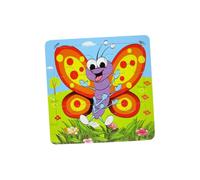 SUPVOX 5 pezzi Puzzle in Legno Educativo per Giochi Didattici in Legno Sicuro e Durevole con Animali Elefante Felino Panda Scimmia Farfalla Giocattolo Montessori per Sviluppo Cognitivo e