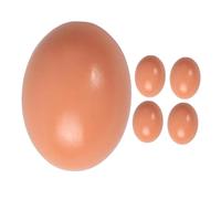 SUPVOX 5 Uova Finte in Legno da Decorare per Pasqua Uova Artigianali Non Verniciate per Nidi Gallina Giocattolo per Festive e Resistenti