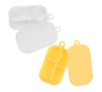 SUPVOX 50 Miniature Lunch Box With Compartments Lightweight Portable Snack Organizers For Dollhouse Pretend Play Realistic Food Container Models For Creative Role-playing