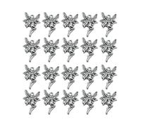 SUPVOX 50 Pezzi Ciondoli in Lega Forma Fata Argento per Collane e Braccialetti, Accessori Creativi e Delicati per Progetti Fai da Te e Cosplay