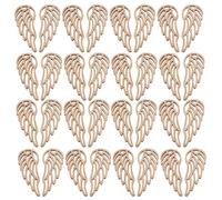 SUPVOX 50 Pezzi Forme Artigianali in Legno Originale, Abbellimenti a Forma di Piume D’angelo senza Fori, Decorazioni per Albero di Natale e Progetti Creativi Fai da Te