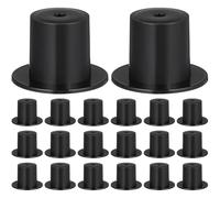 SUPVOX 50 Pezzi Mini Cappelli a Cilindro Neri in Plastica Leggera Cappellini Decorativi per Bambole per Feste di Natale Accessori Multifunzione per Decorazioni Fai da Te e Progetti