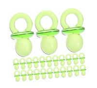 SUPVOX 50 Pezzi Mini Ciucci Per Shower Decorativi in Acrilico Verde Trasparente, Bomboniere e Premi Per Giochi, Souvenir Festa Nascita Per Ragazzo Ragazza e Bambine