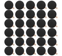 SUPVOX 50 Pezzi Mini Lavagna in Legno con Clip Nera, Piccole Etichette per Lavagna con Fermagli per Promemoria e Messaggi, per Organizzazione Ufficio e Comunicazione Familiare