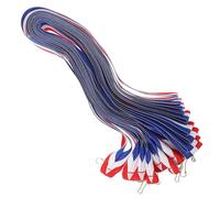 SUPVOX 50 Pezzi Nastri Medaglie a Tre Colori Rosso Bianco Blu con Clip Scatto Resistenti per Premi Sportivi e Feste Cordini per Riconoscimenti Studenti e Gare