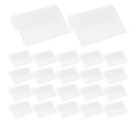 SUPVOX 50 Pezzi Supporti per Etichette in PVC Trasparente a Clip per Mensole, Segnaprezzi Riutilizzabili per Supermercato e Magazzino
