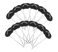 SUPVOX 50 Set Chiodi per Pavimenti Tu per Pali di da Campeggio Piolo Pali delle Piante Picchetti di Ancoraggio a Perni del Paesaggio Prato Posta in Gioco Nero Metallo